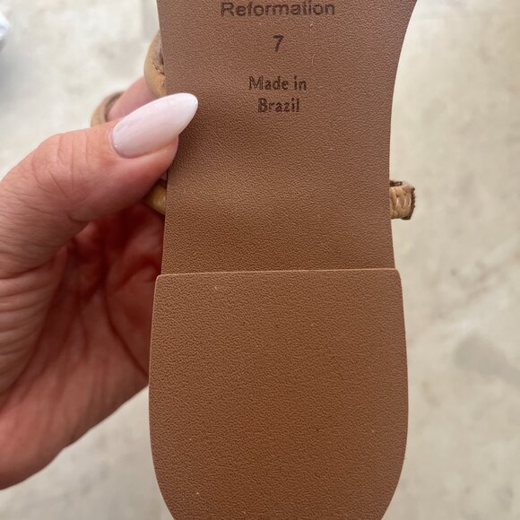 Reformation Tan Minimalist Sandals - Picture 3 of 5